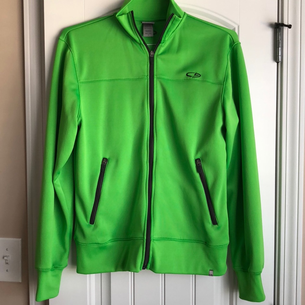 Champion green zip-up athletic jacket